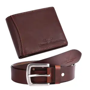 Urban Leather Gift Hamper for Men/Brown Genuine Leather Wallet and Brown Genuine Leather Belt Men's Combo Gift Set | Gift for Men