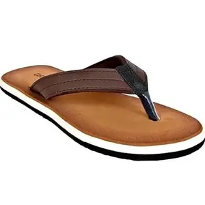 Cozy Wear GS-103 Classic White Rubber Flip-Flops for Men | Soft Cushion Sole FOR SIZE - 8