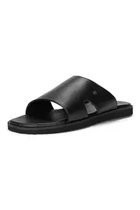 Van Heusen Men's Black Slipper-9 Kids UK (VHSCFRGFF000231 43 EU)