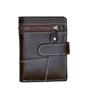 Genuine Leather Men Formal Brown RFID Wallet