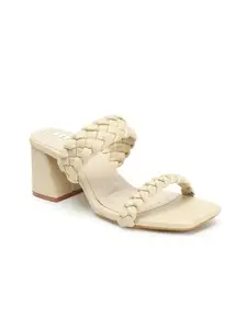 Elle Women's Beige Heeled Sandal-3 Kids UK (EL-JS-Wn-40)