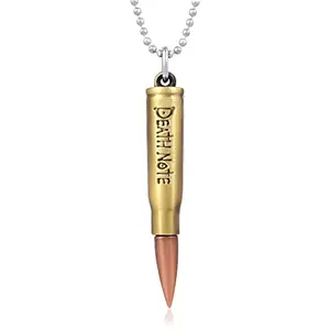 Memoir Heavy Brass Exact Replica Long Real Bullet shape and size, Fashion chain pendant Men Jewellery (PCMC4986)