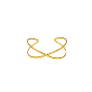 Twisty Adjustable Brass Bracelet – Elegant & Stylish Jewelry for Women, Featuring a Twisted Design with Durable Brass Construction, Ideal for Adding a Touch of Sophistication to Any Outfit - Golden