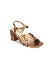 pelle albero Women Copper Embellished Slip-On Block Heels Sandals PA-PL-5007_COPPER_37
