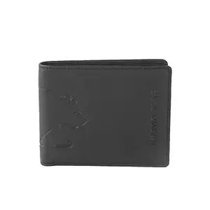 BROWN BEAR Wallets for Man, Wallet for Men Stylish Pure Nappa Leather Branded, Certified RFID Protected Slim Purse for Gents with Eight Card Pockets (Black)