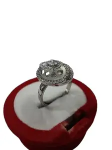 Classic Crystal Adjustable Ring for Women and Girls (YRE-021)