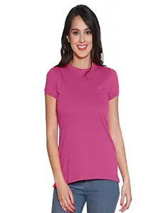 Sweet Dreams Women's Solid Regular Fit T-Shirt (F-LLT-016A_Flame Purple