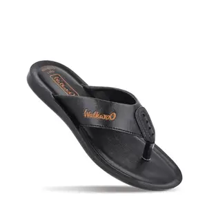 WALKAROO Mens Black V-Strap Sandels(WG5060) 10 UK