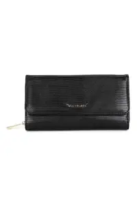Van Heusen Women Polyurethane Black Solid Casual Wallets