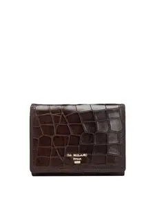 Da Milano Genuine Leather Brown Trifold Womens Wallet (10029F)