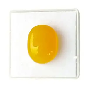 GEMS RIVER 10.25 Carat Yellow Sulemani Deluxe Quality Natural Agate Sulemani Hakik Gemstone AAA Quality for Ring Men Women (A55)