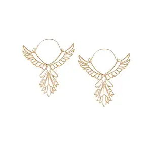 SOHI Designer Gold Plated Stones Hoop Earrings for Women and Girls, Bali Earrings, Fashion Jewellery, Fancy Light Weight Earrings (4606)