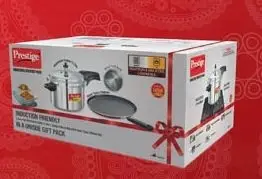 Prestige Induction Starter Pack (Deluxe Plus Cooker 5 litres + Omega Deluxe Omni Non-Stick tawa 280mm)