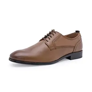 Red Tape Formal Derby Shoes for Men | Genuine Leather Lace-Up Tan