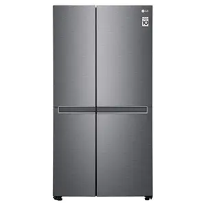 LG 688 L Frost-Free Smart Inverter Compressor Side-By-Side Refrigerator (GC-B257KQDV, Dark Graphite Steel, Multi Digital Sensors and Express Freezing, 2022 Model)