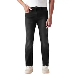 Levi's Men's 513 Dark Grey Straight Fit Mid-Rise Jeans
