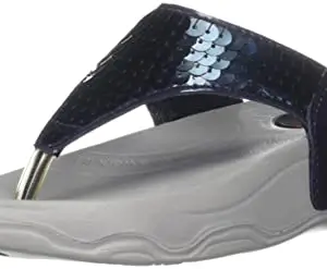 WELCOME Women's Matellicblue Flip-Flops - 8 UK/India (41 EU)(124BlueHF-06_8)