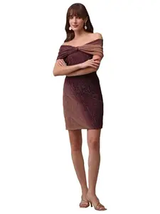 PURVAJA Women’s Bodycon Mini Length Dress (Wini-165_Wine_X-Large)