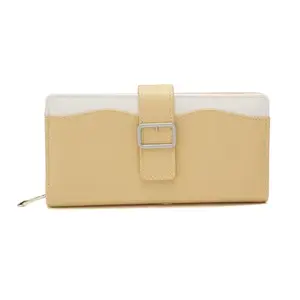 Globus Women Polyethylene Mustard Colourblocked Zip Around Wallet-3638615001