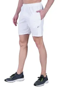 Zordus Men's Cotton Shorts (Medium, White)