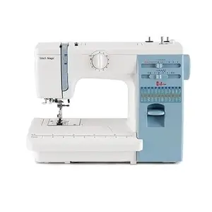 Stitch Magic Electronic Sewing Machine, 24 Built-in Stitches, White and Blue