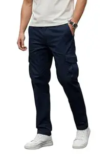 TAGAS Men’s Cotton Cargo Pants | Men Cargo Jogger Pant | Slim Fit Track Pants with Side Pockets | Stylish Streetwear Lower for Gym, Casual & Travel