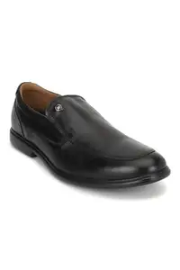 Louis Philippe Men Black Leather Formal Shoes