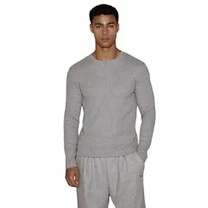 The Modern Soul Men's Waffle Knit Henley Half Sleeve Tshirt for Men