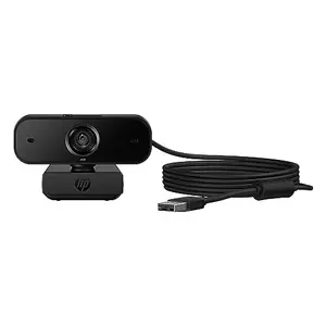 HP 430 FHD Webcam, 2MP, Portable Plug-and-Play Webcam with Dual mics and auto Adjustment