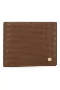 Allen Solly Men Brown Textured Leather Wallet