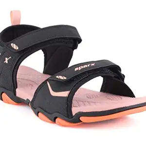 Sparx womens SS 591 | Latest, Daily Use, Stylish Floaters | Black Sport Sandal - 7 UK (SS 591)