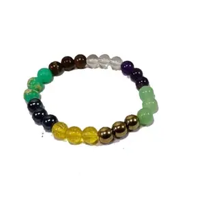 Crystal Multi stone Money Maker Bracelet Round Crystal Beads 8 mm Crystal Stone Healing crystal Bracelet