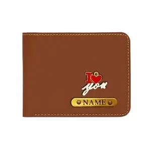 NAVYA ROYAL ART Personalized Wallet with Name & Charm, Customized Premium Vegan Leather Wallet for Men (TANTN02)
