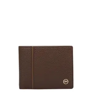 Da Milano RFID Protected Leather Wallet for Men with Card Slot - Brown