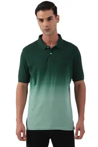 Peter England Men's Regular Fit T-Shirt (PCKPLRGFF16092_Green