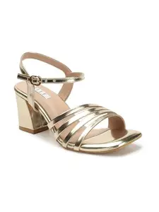ELLE Women Sandal,Gold,UK-5