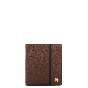 Da Milano RFID Protected Leather Wallet for Men with Card Slot - Brown
