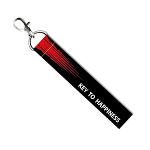 ISEE 360® Key to Happiness Quotes Lanyard Tag with Swivel Lobster for Gift Luggage Bags Backpack Laptop Bags L X H 5 X 0.8 INCH