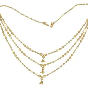 GVG Gold Plated layer Short Nacklace For Women And Girls Gold-plated Plated Brass, Copper Layered