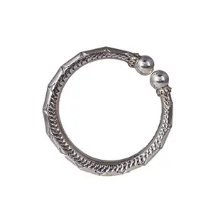 Shyle 925 Sterling Silver Bangle/Bracelet, Essence Intricate Fine Versatile Kada,Well Stamped with 925,Traditional Silver Bangle, Handcrafted Silver Bangle Kada,Gift for Her (2'6)