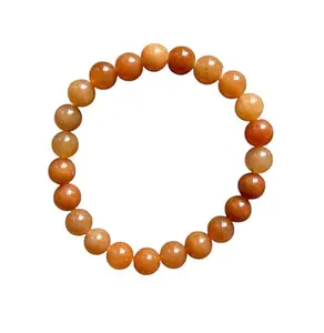 Natural Orange Aventurine Bracelet for Men Women, Healing Crystal Energy Beads, Stretch Yoga Meditation Jewelry, Positive Energy Stone Gift Bracelet, 8mm Round Gemstone bracelet