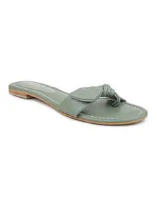 INC.5 Women Green One Toe Flats