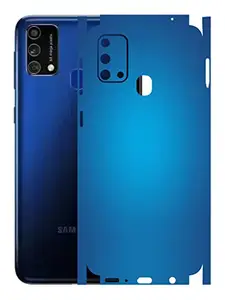 AtOdds - Samsung Galaxy F41 Mobile Back Skin Rear Screen Guard Protector Film Wrap with Camera Protector (Coverage - Back+Camera+Sides) (Aqua Blue)