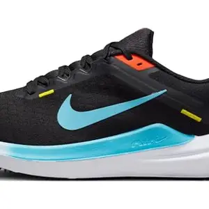 Nike Women's DV4023-002 W Air Winflo 10 Black/Baltic Blue-Speed Yellow-White Running Shoe - 4 UK (6.5 US)