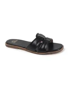 Carlton London Women Fashion Sandal,Black,UK-4