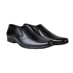 HIKBI Synthetic Leather Formal Shoes Slip On Best Office Wear for Men's-Black_UK_6