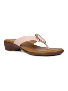 Inc.5 Womens Peach Casual Thong Block Heel Sandals