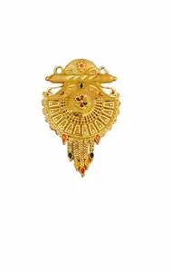 MAK & ART Women's South Indian Traditional Floral Design Golden Mangalsutra Pendant, Multicolour Enamel Work