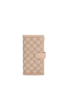 Da Milano Genuine Leather Pink Top Zip Womens Wallet (10224)