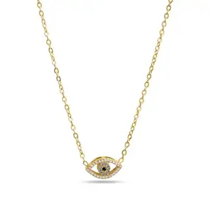 PALMONAS Evil Eye Elegance Gold Necklace for Womens - Waterproof & Anti-Tarnish